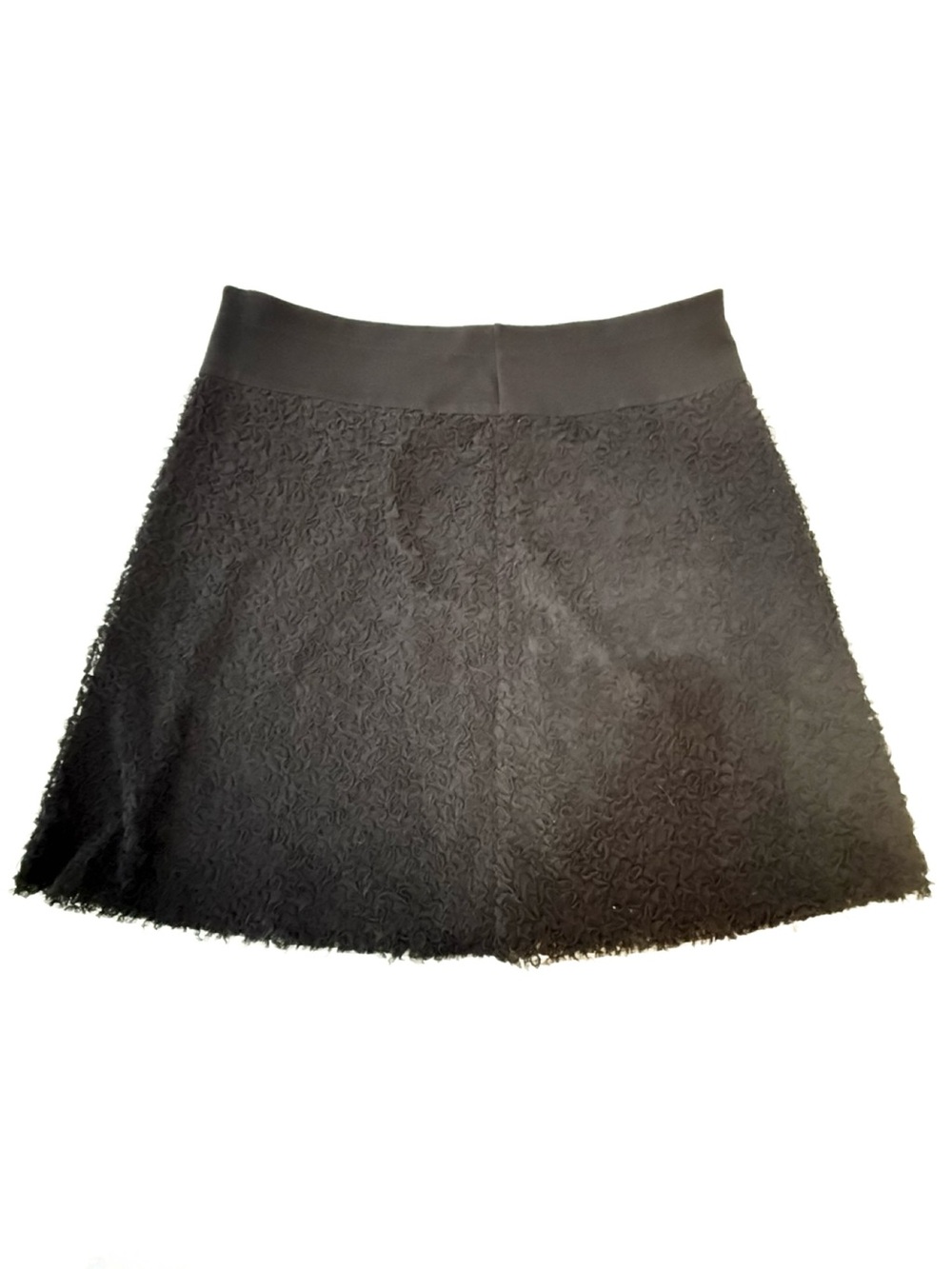 Ann Taylor black lace overlay mini skirt. Size 12
